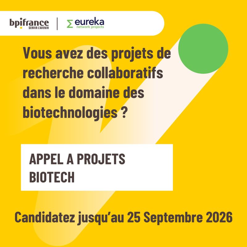Opportunité de financement pour les PME biotech françaises !