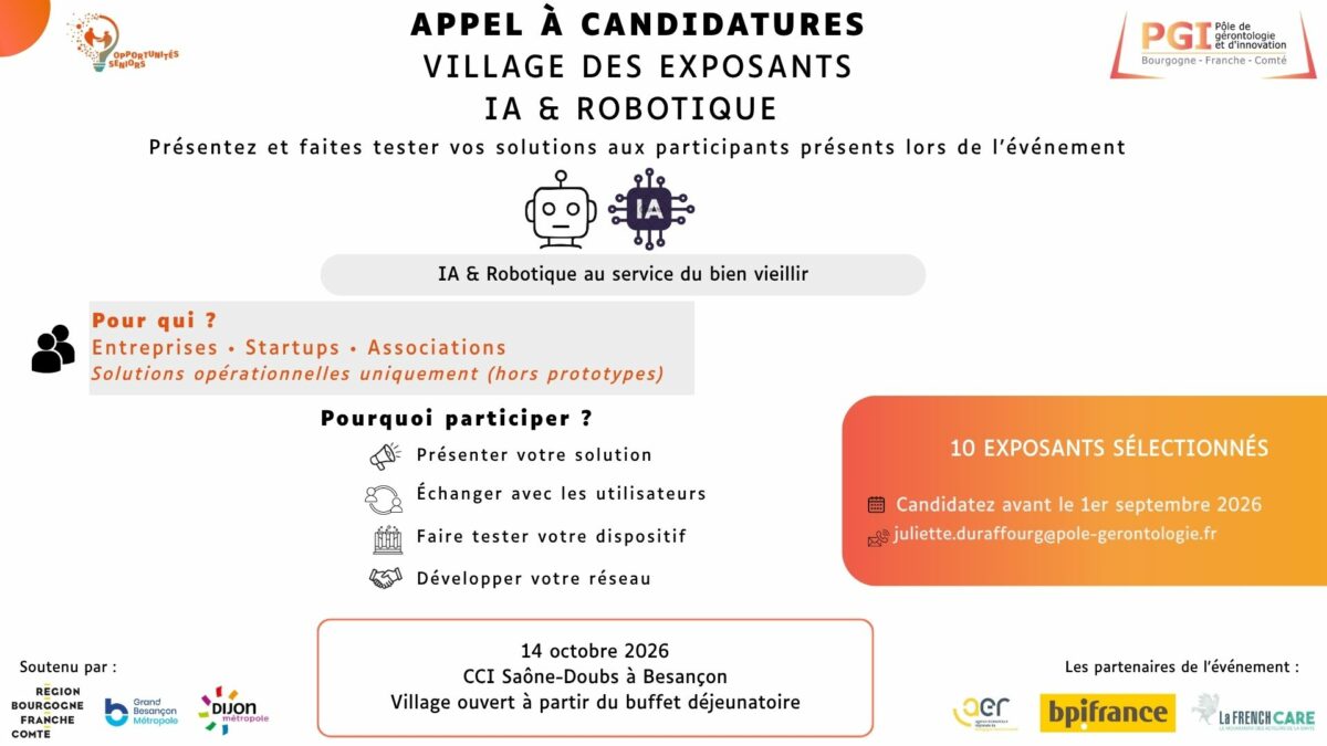 Appel à candidatures Village des exposants