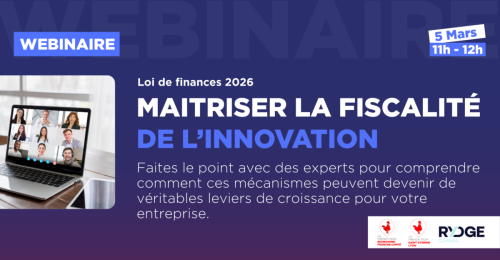 Webinaire - fiscalité de l'innovation