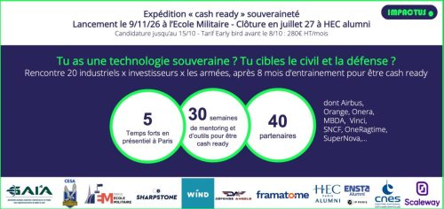 Expédition "cash ready" - Entrepreneurs de la souveraineté